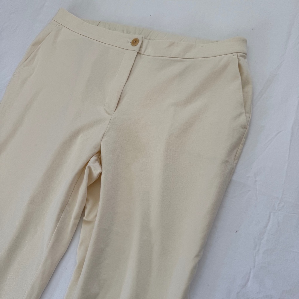 Eileen Fisher Creme Ankle Pant - Womens 1X